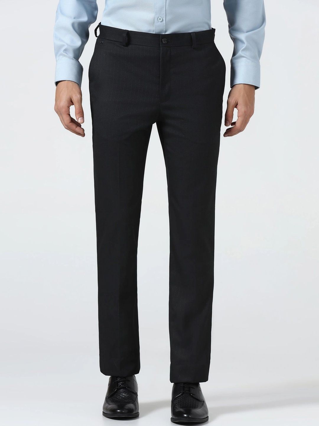 Blackberrys Men Striped Slim Fit Easy Wash Trousers-picture-58