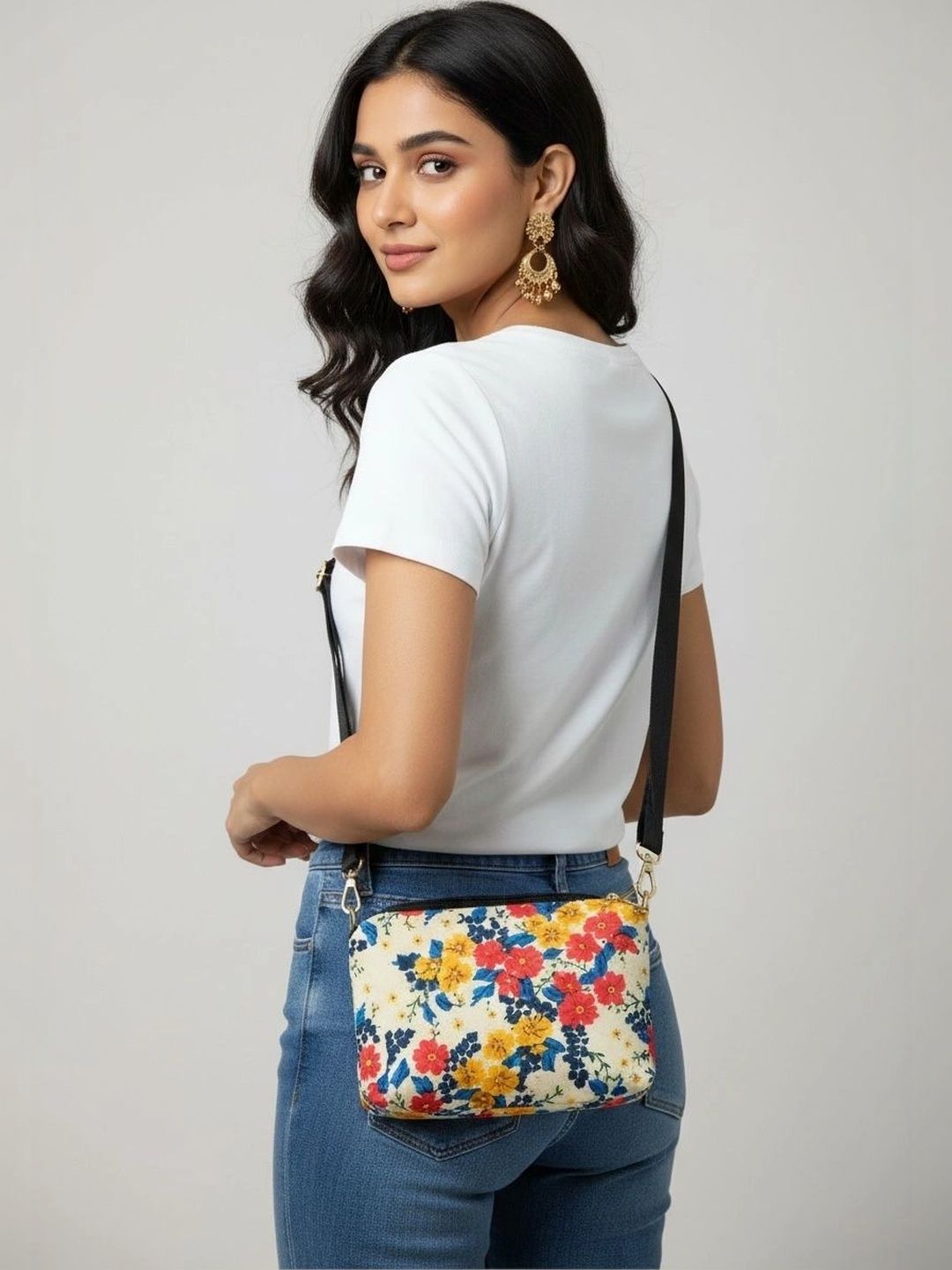 HERE&NOW Floral Printed Sling Bag-picture-40