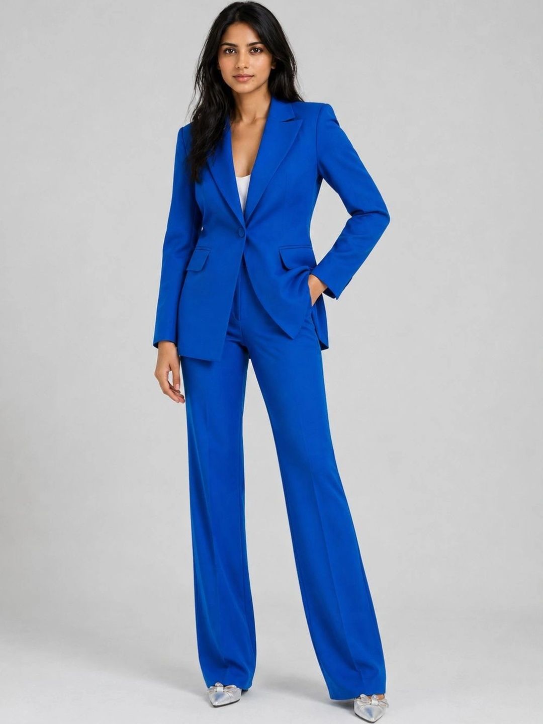 Beyond Formals Notched Lapel Single-Breasted Formal Blazers-picture-42