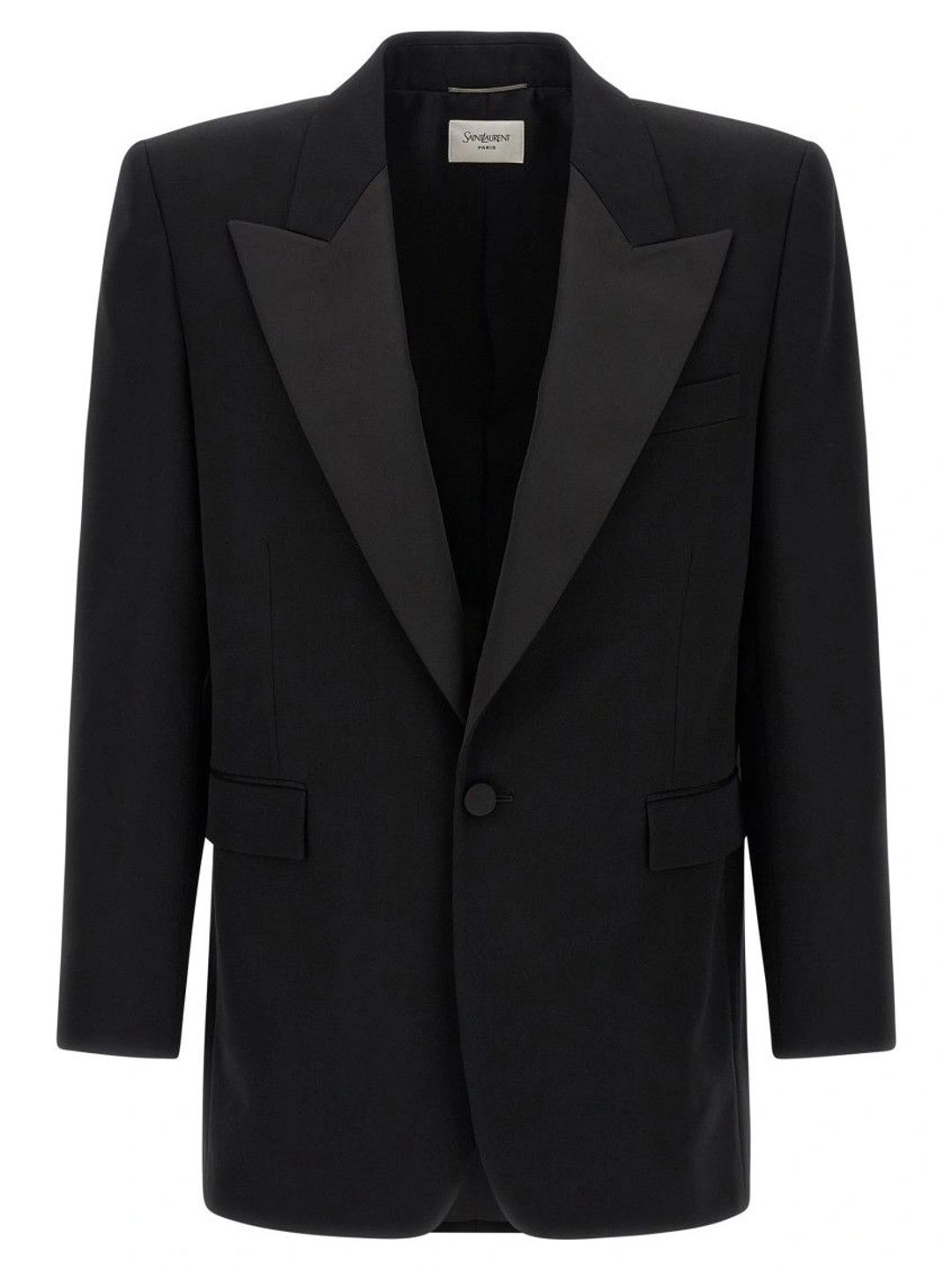 Saint Laurent Black Peaked Lapel Blazer-picture-36
