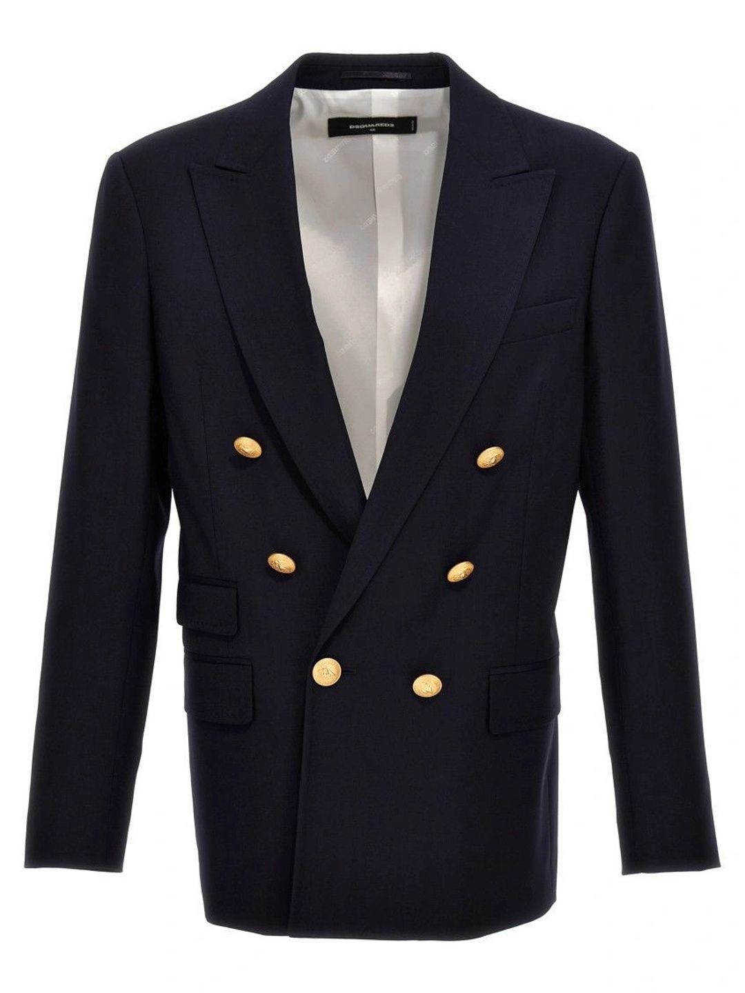 Dsquared2 Navy Blue Solid Blazer-image-23