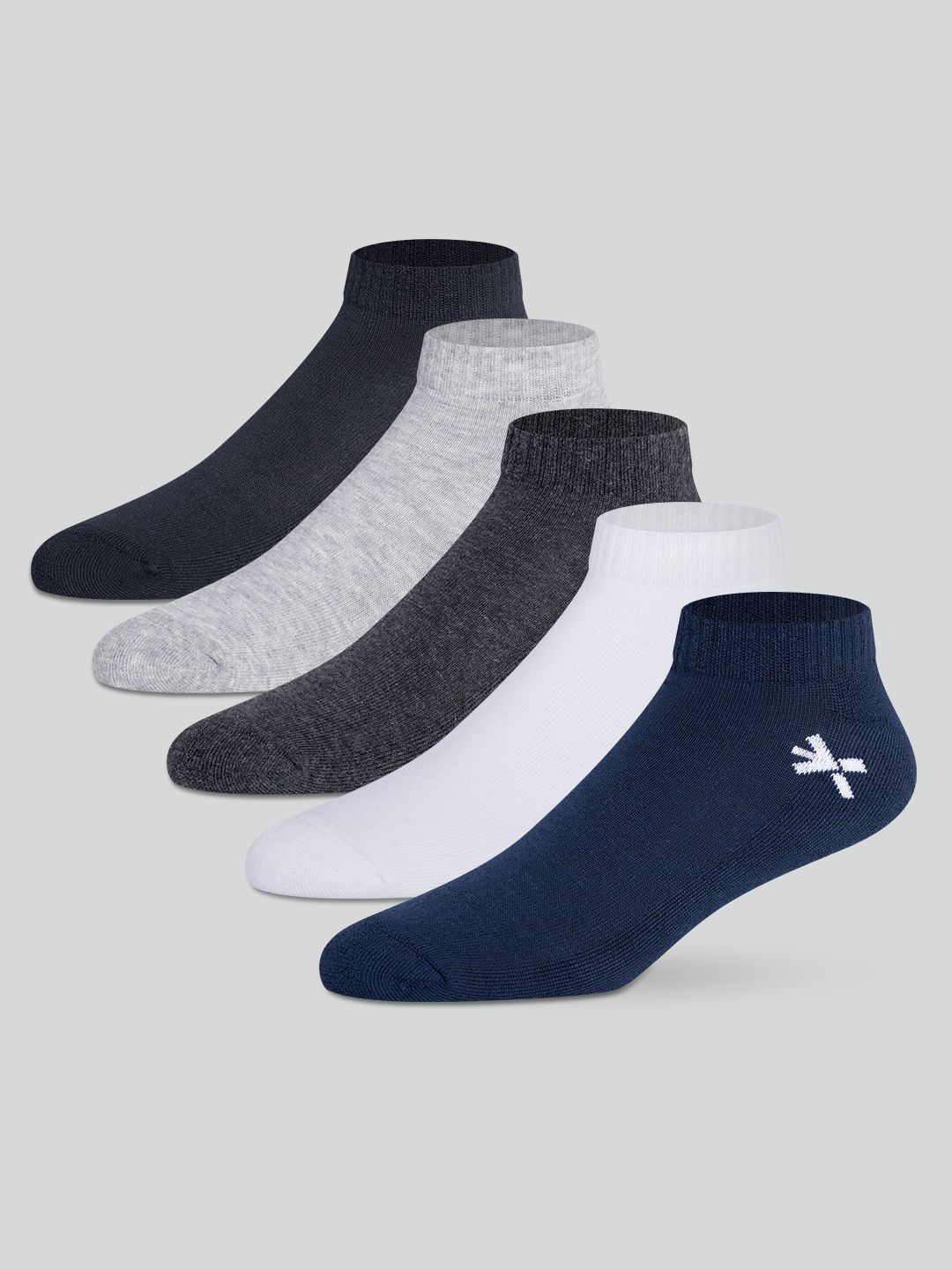 HRX by Hrithik Roshan Men Pack of 5 Cotton Assorted Ankle Length Socks-image-49