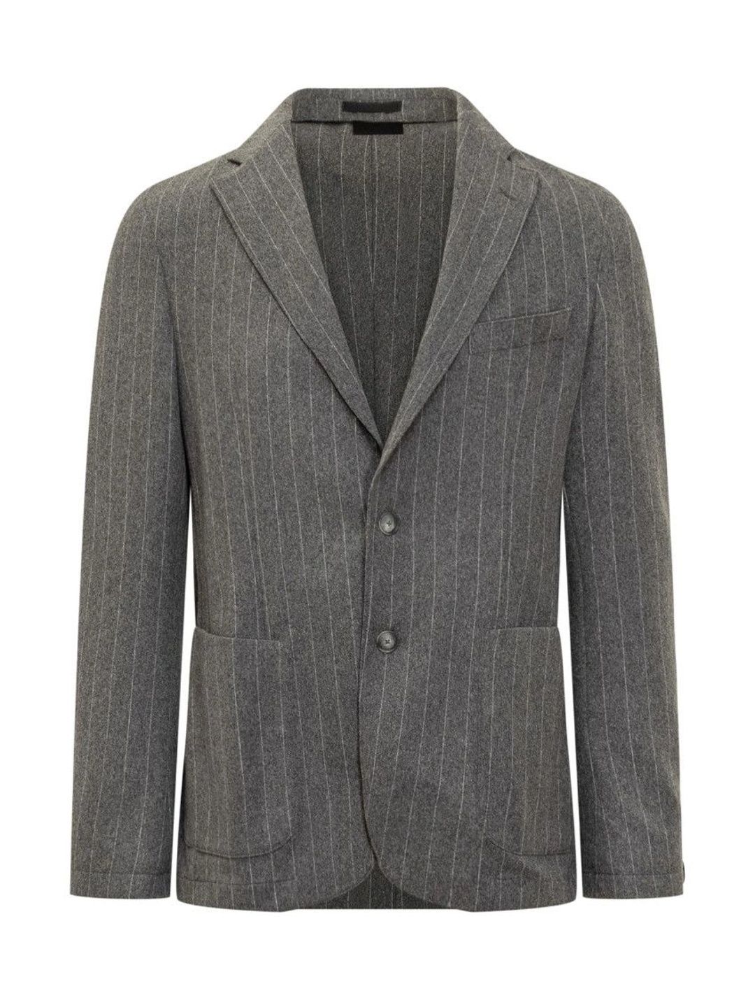 BOSS Dark Grey Notched Lapel Blazer-picture-44