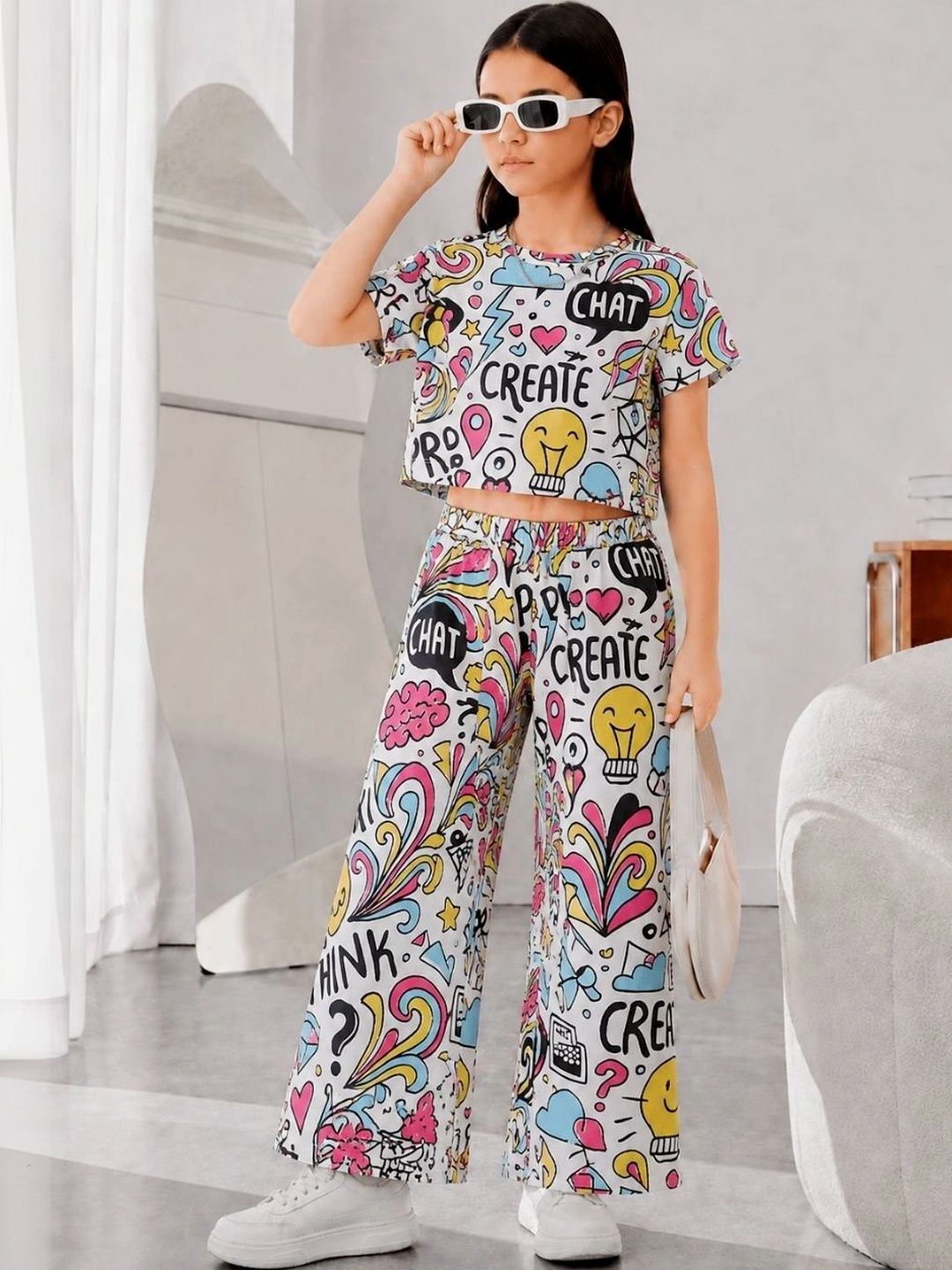 FABMYTRA Cotton Printed Top with Palazzos-picture-54