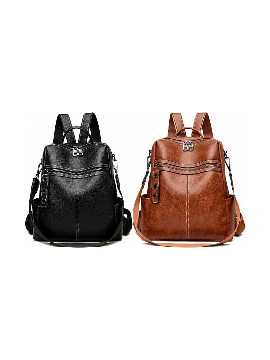 MomsyStore Women Contrast Detail Backpack-picture-36