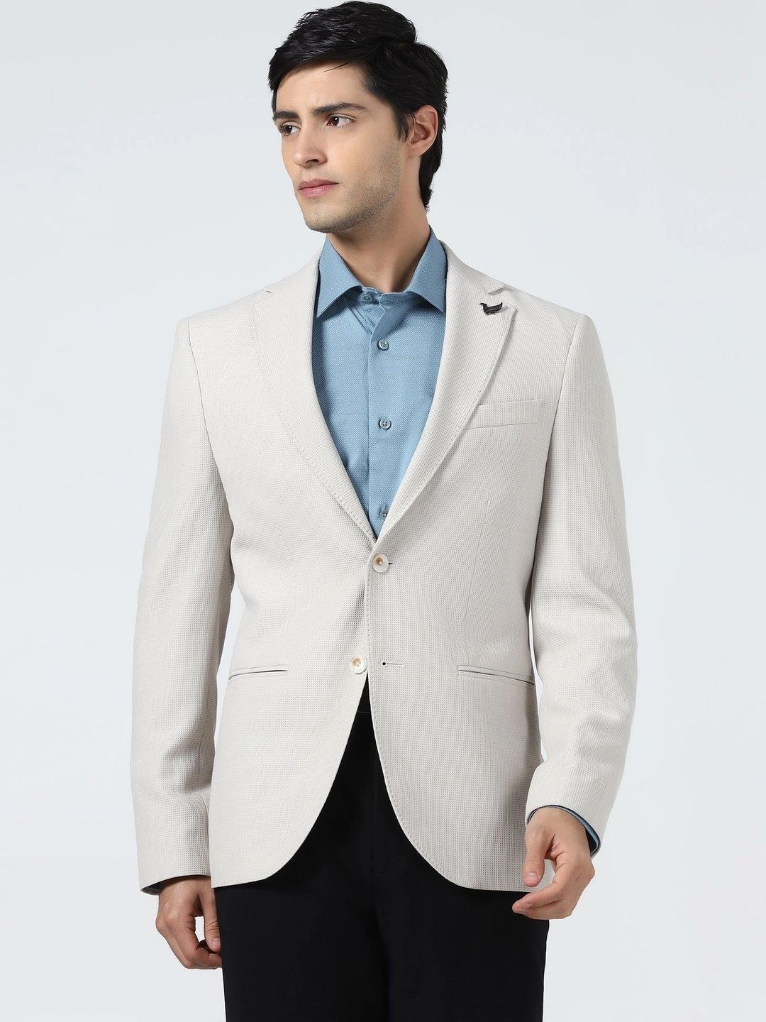 Blackberrys Notched Lapel Single-Breasted Slim Fit Formal Blazers-picture-19