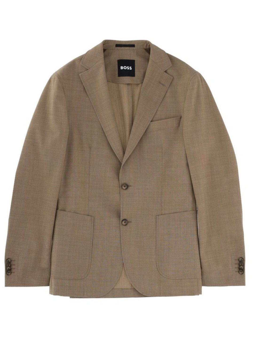 BOSS Light Brown Solid Blazer-picture-49
