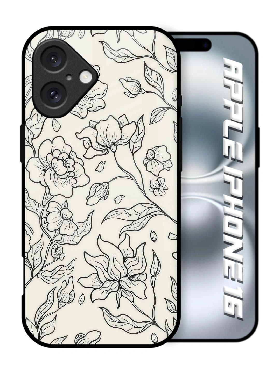 QRIOH Floral Printed iPhone 16 Back Case Mobile Accessories-picture-41