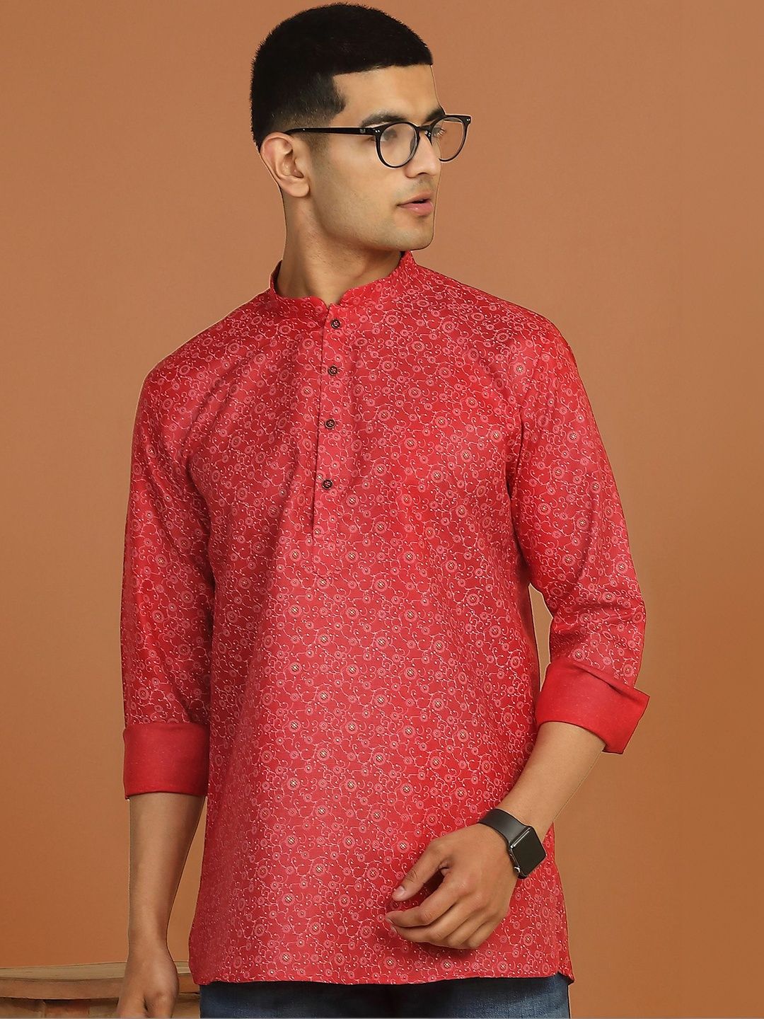 Anouk Mirage Floral Printed Maroon Short Kurta-picture-18
