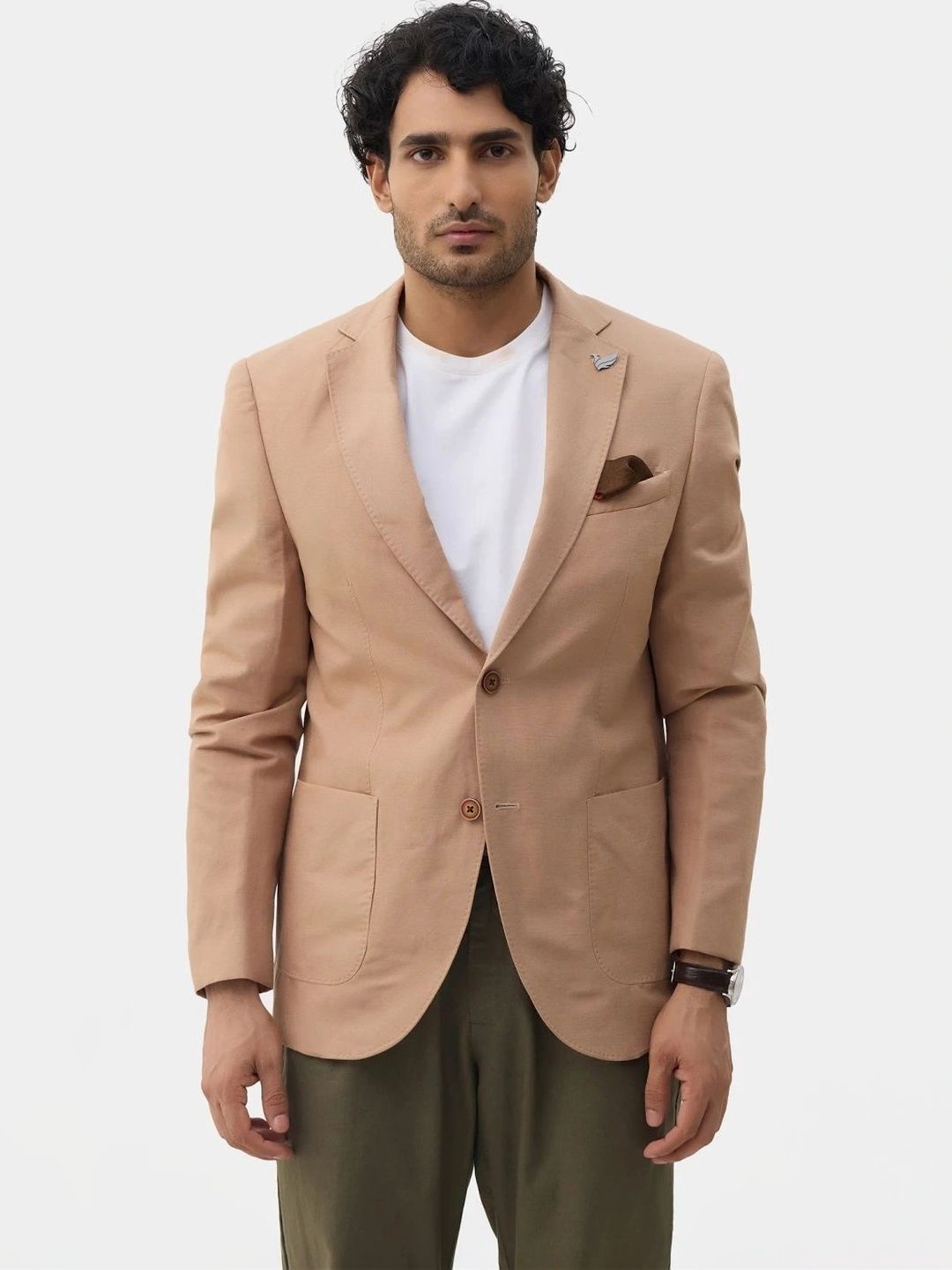 Blackberrys Notched Lapel Single-Breasted Slim Fit Formal Blazers-picture-45
