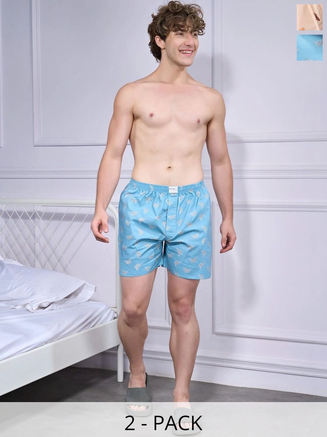 MAXZONE Pack Of 2 Printed Pure Cotton Boxers-picture-40