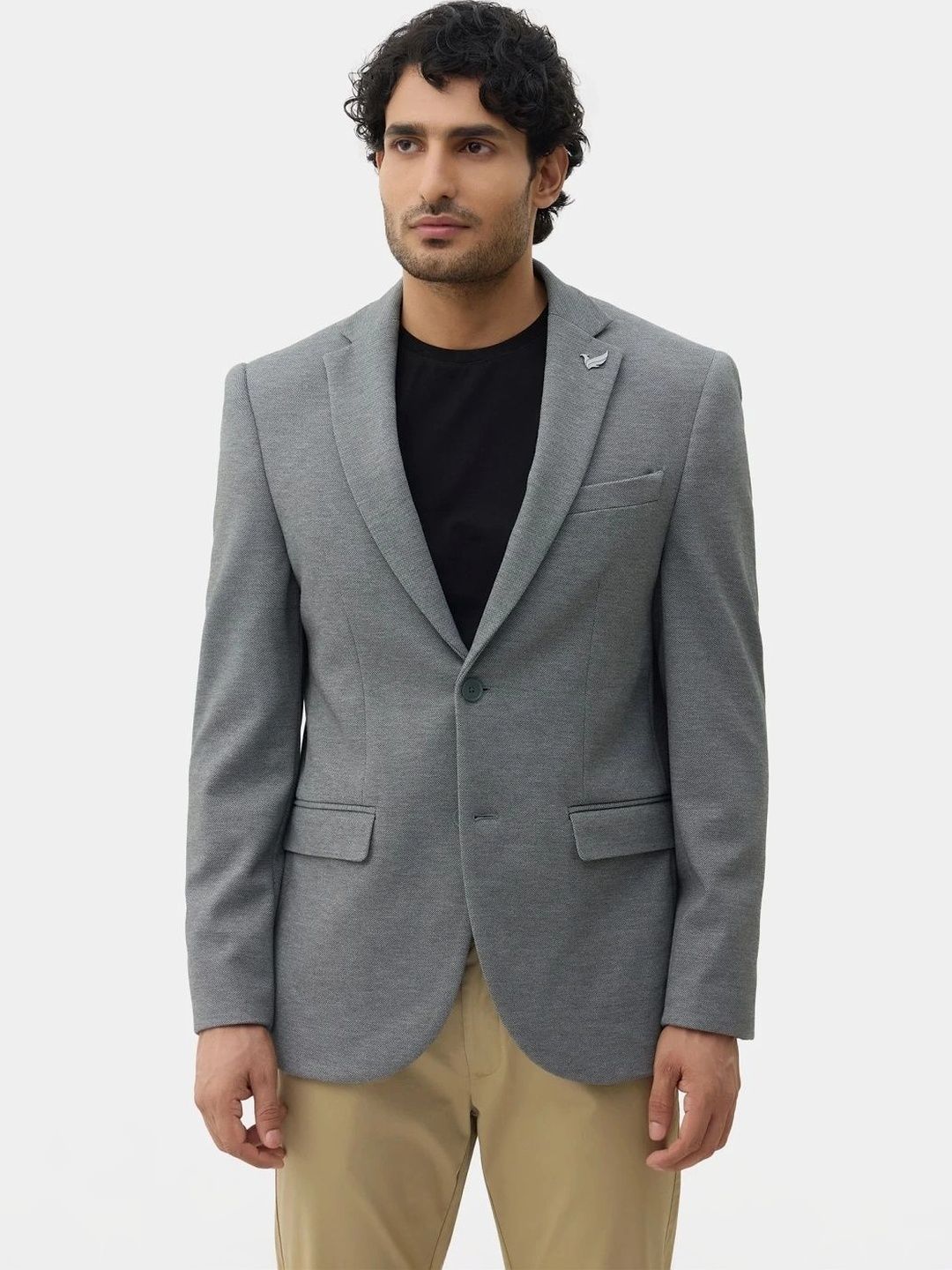 Blackberrys Notched Lapel Single-Breasted Slim Fit Formal Blazers-picture-46