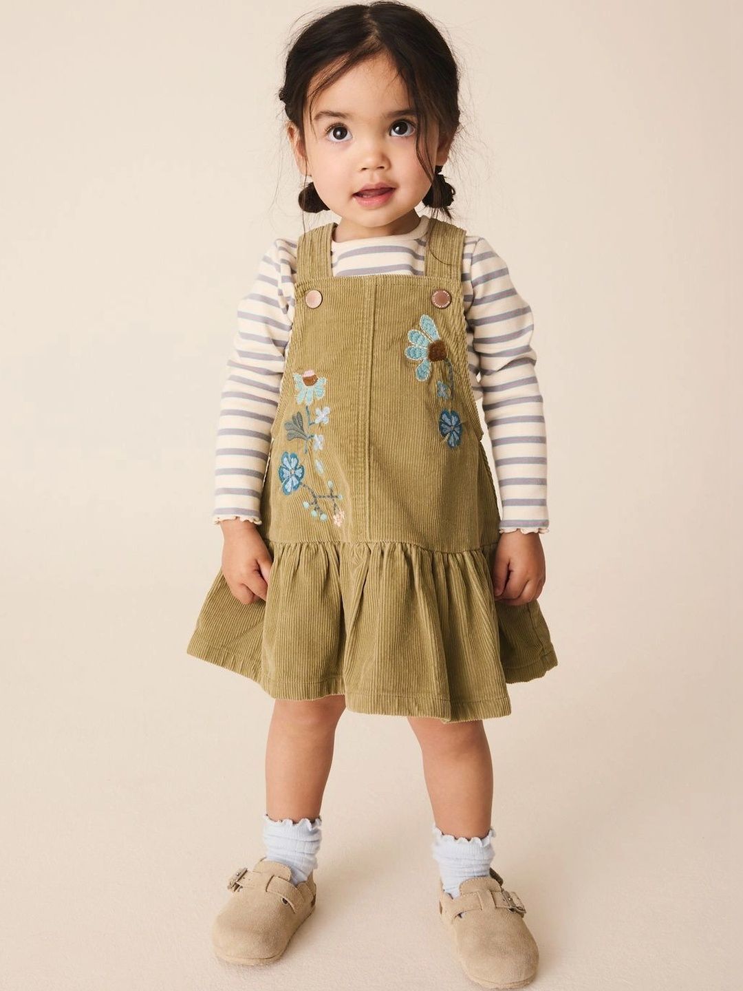 NEXT Pinafore Floral Embroidered Dress-picture-56