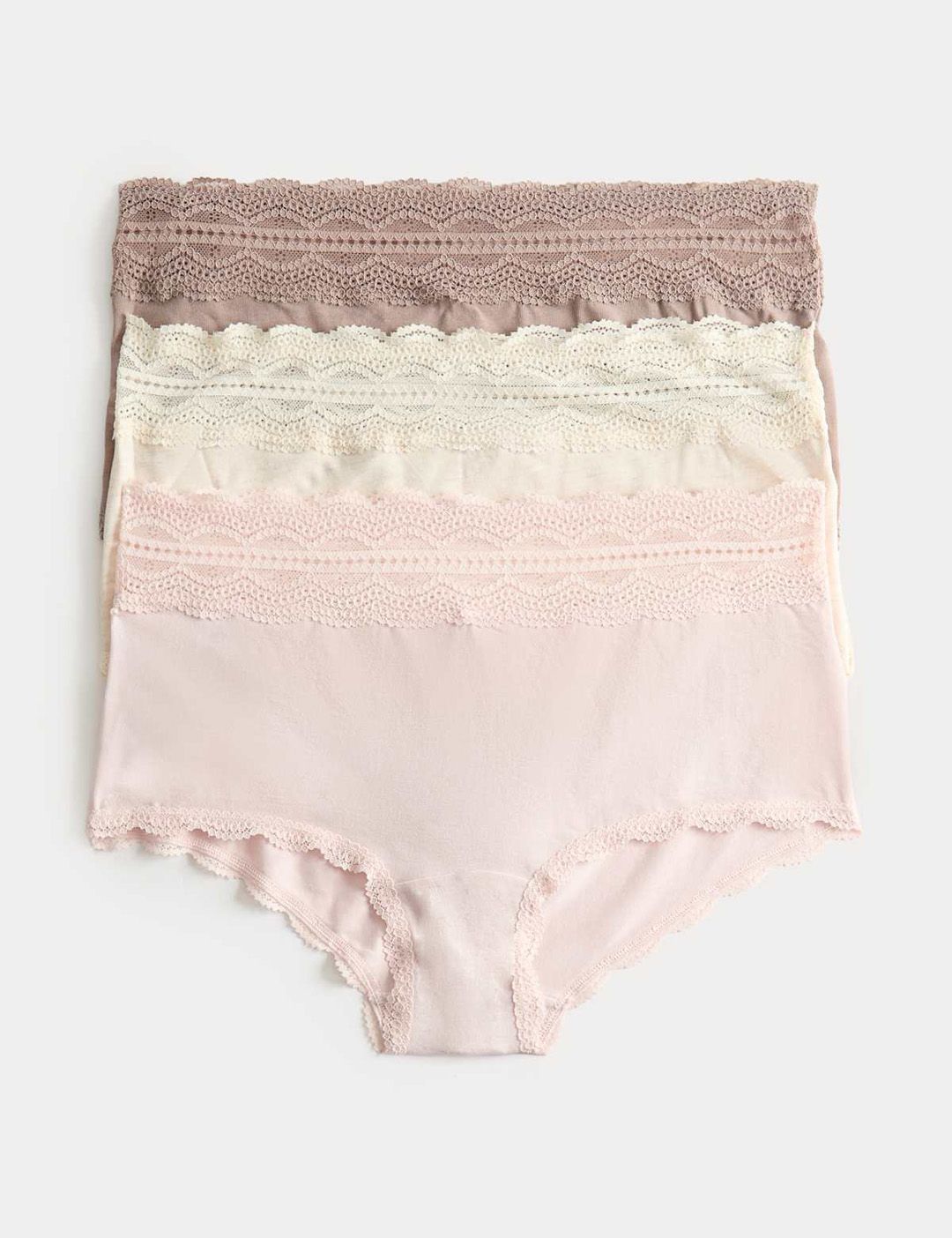 Marks & Spencer Women Pack of 3 Self Design Lace Shorts-picture-42