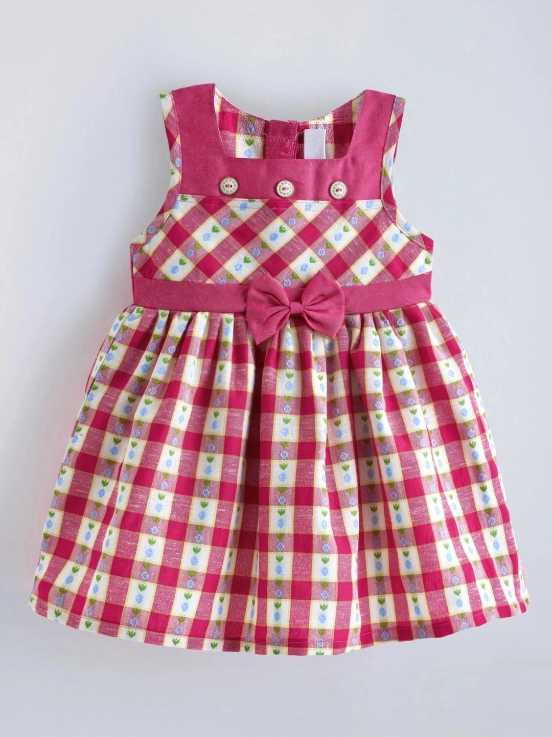 Hopscotch Checked A-Line Dress-image-15
