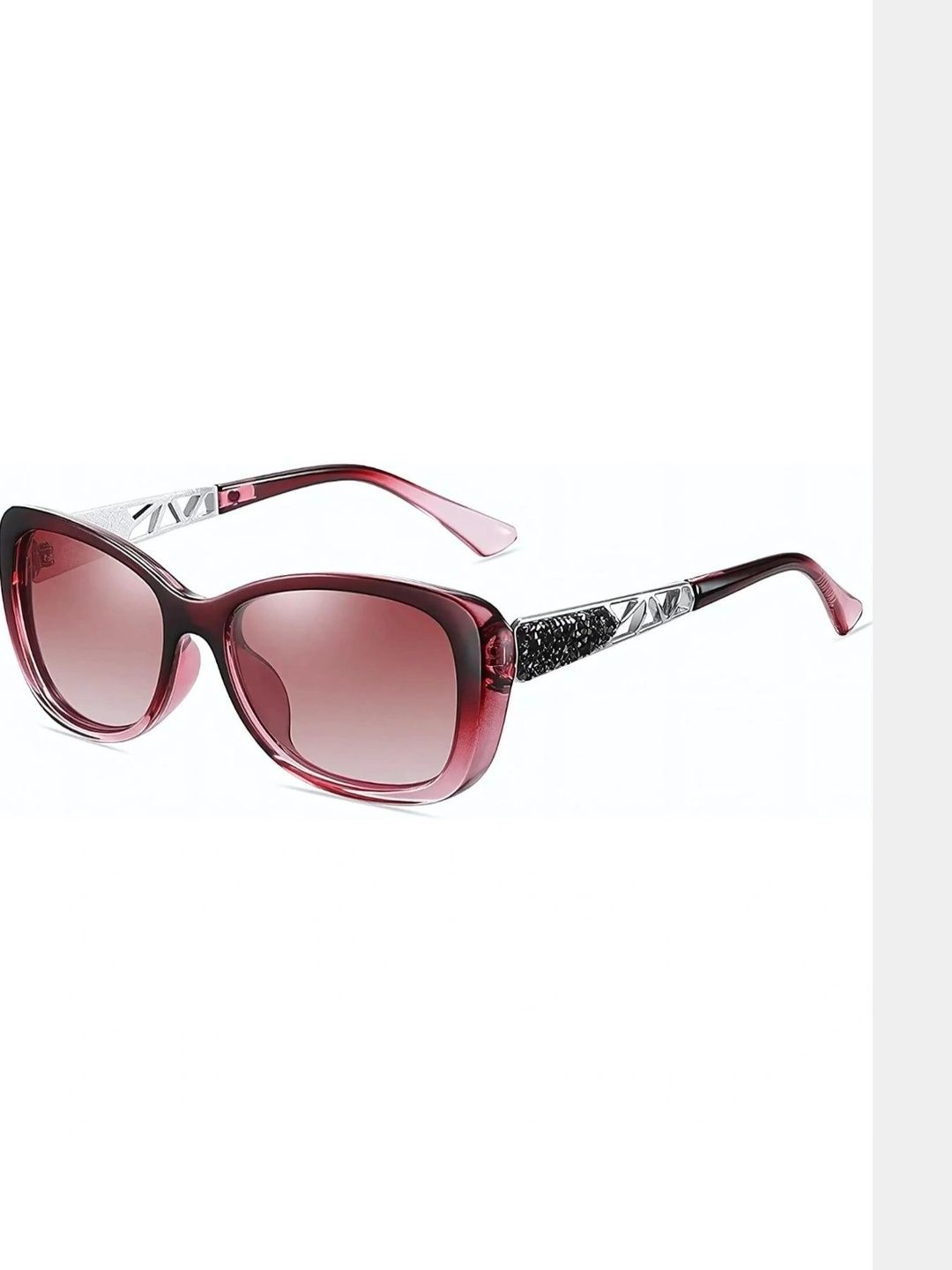 KOPEK Women Brown Lens & Red Rectangle Sunglasses with-image-17