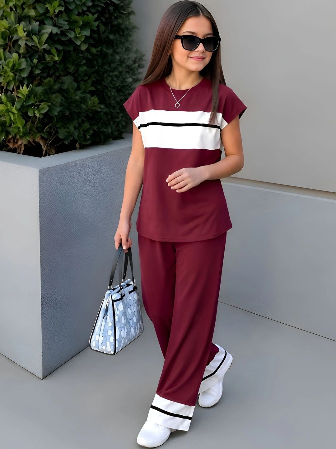 VP TEXX Girls Colourblocked T-shirt with Trousers-picture-13