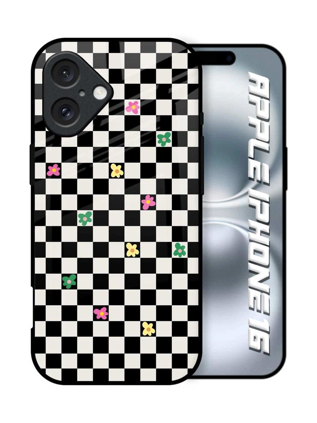 QRIOH Geometric Printed iPhone 16 Back Case Mobile Accessories-picture-42