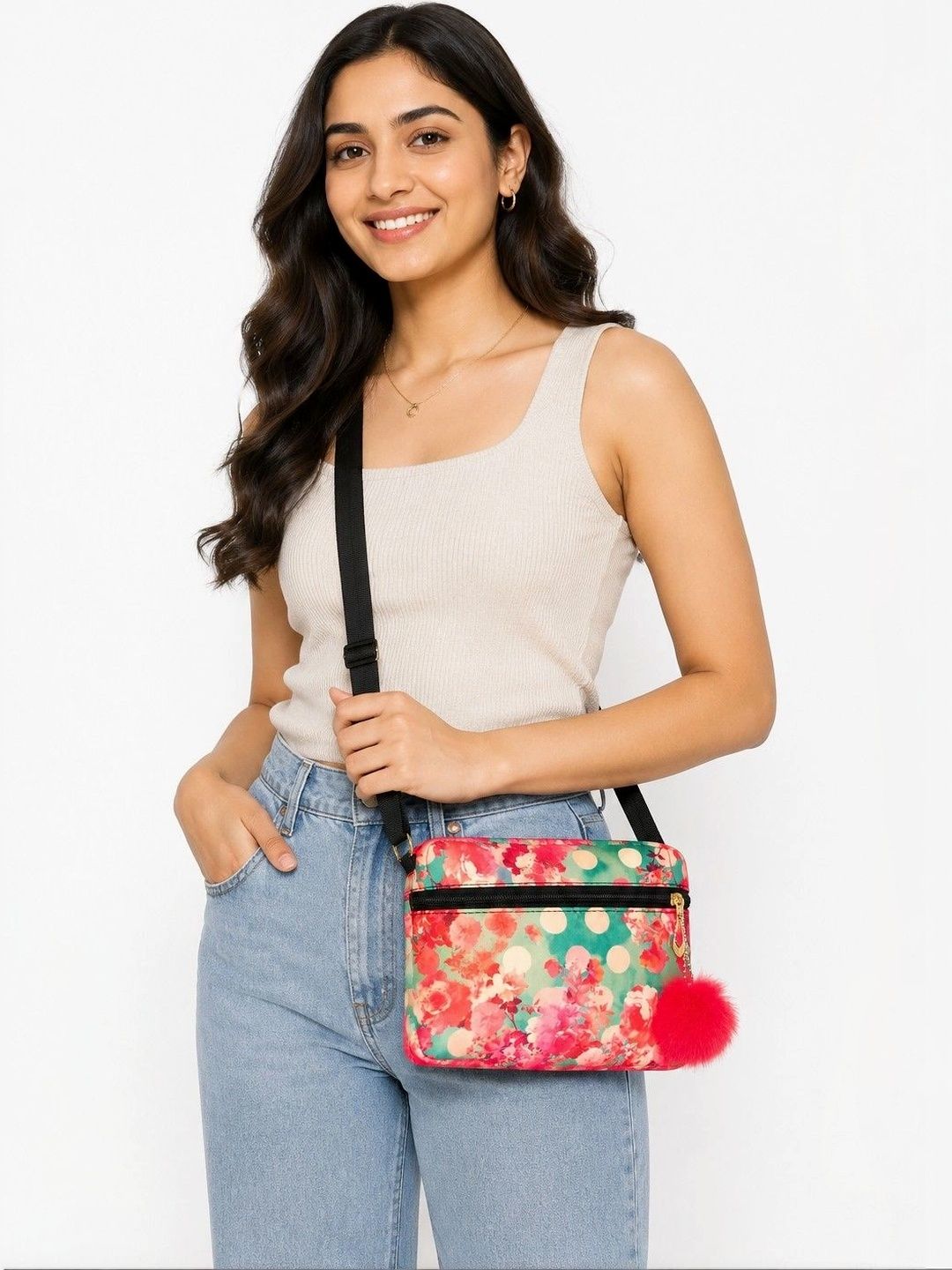 HERE&NOW Floral Printed Sling Bag-picture-38
