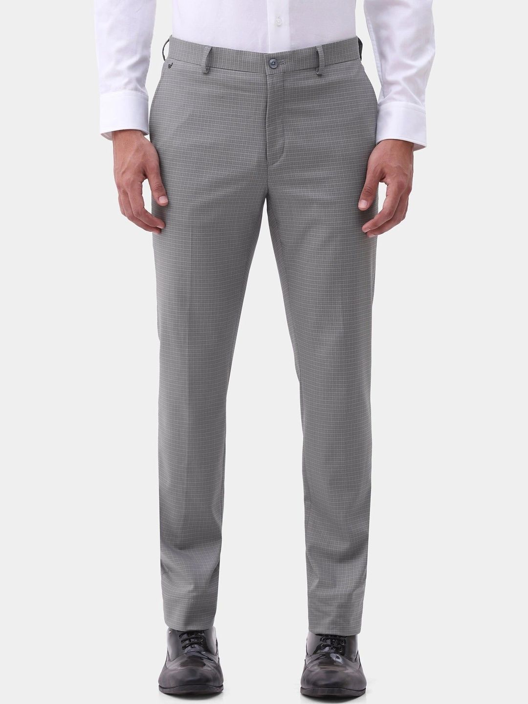Blackberrys Men Checked Easy Wash Trousers-picture-55