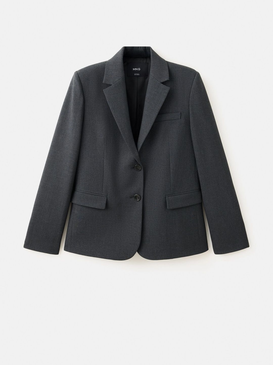 MANGO Notched Lapel Single-Breasted Formal Blazers-picture-27