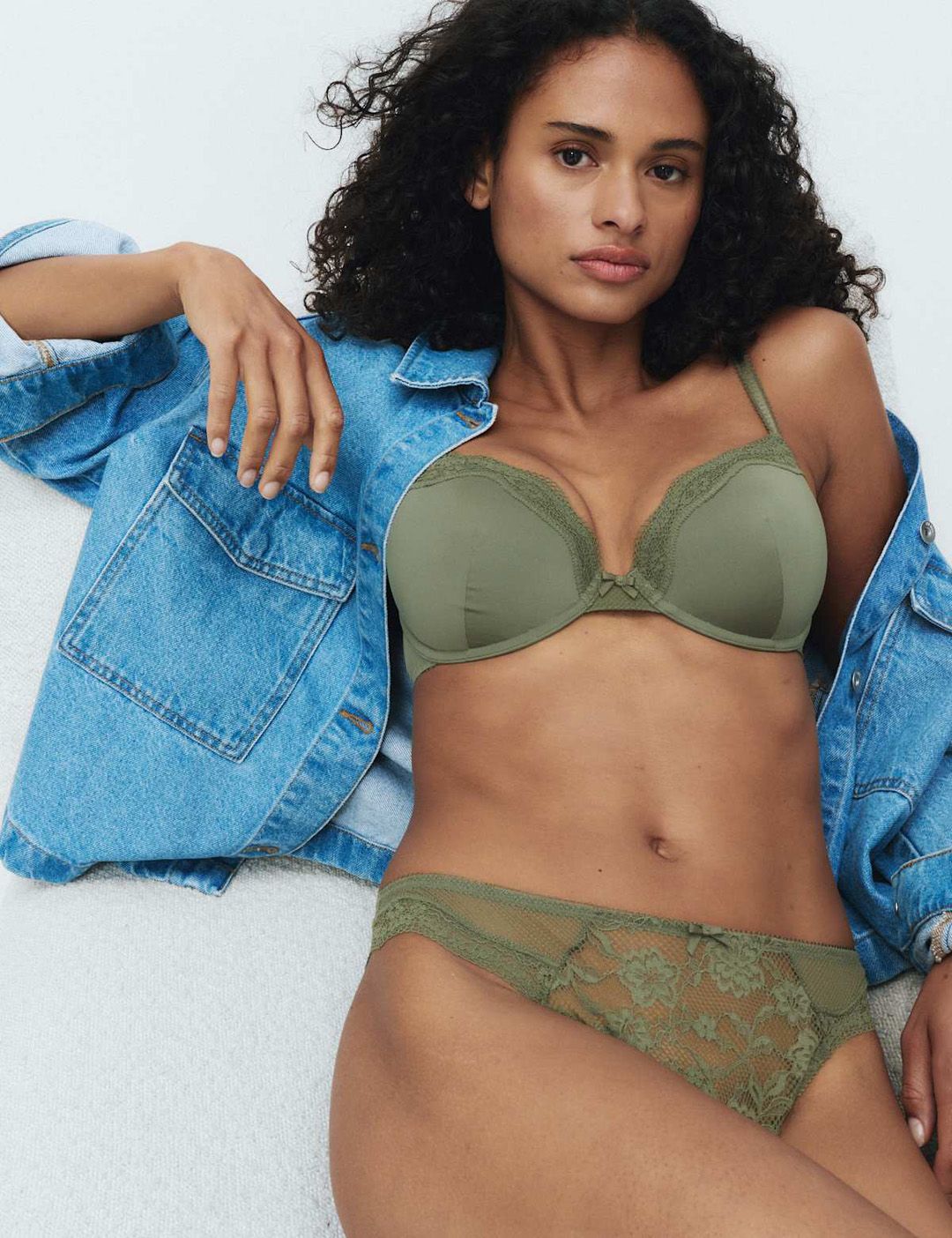 Marks & Spencer Jasmine Lace Wired Demi Cup Bra (A-E)-picture-14