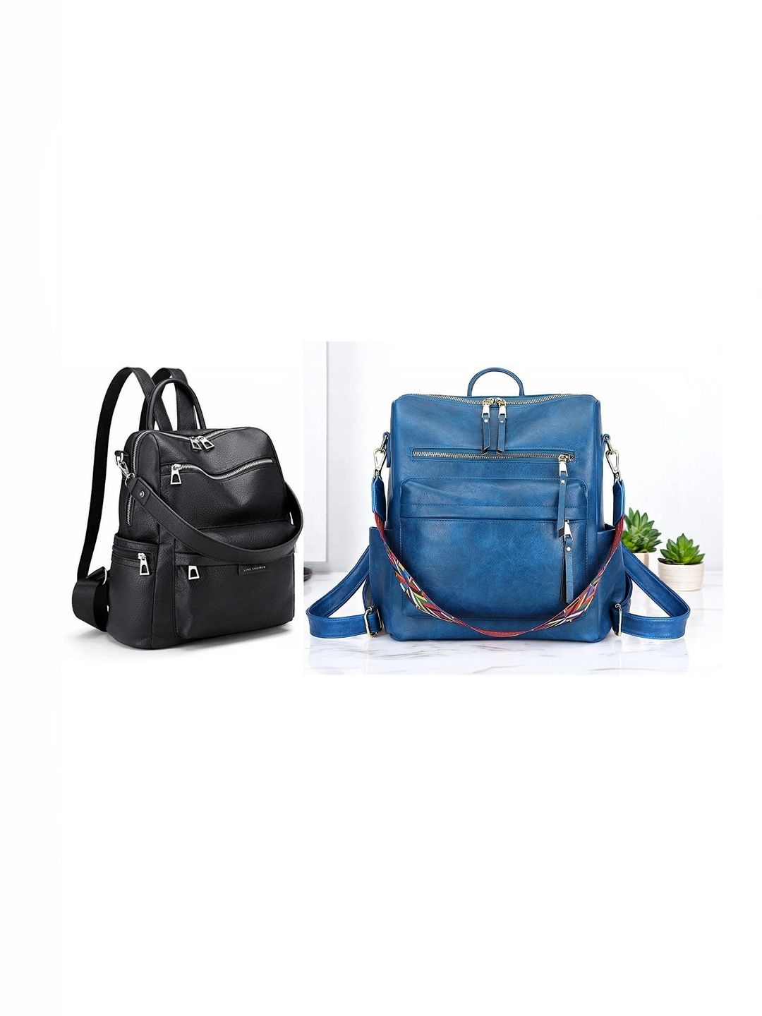 MomsyStore Women Contrast Detail Backpack-picture-35