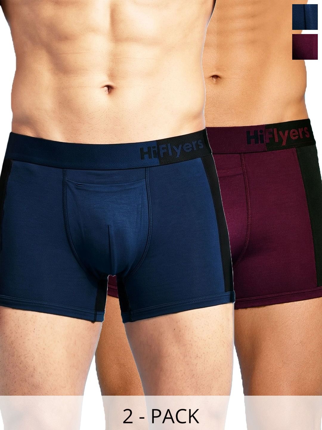 HiFlyers Pack of 2 Modal Blend Solid Trunks-picture-13