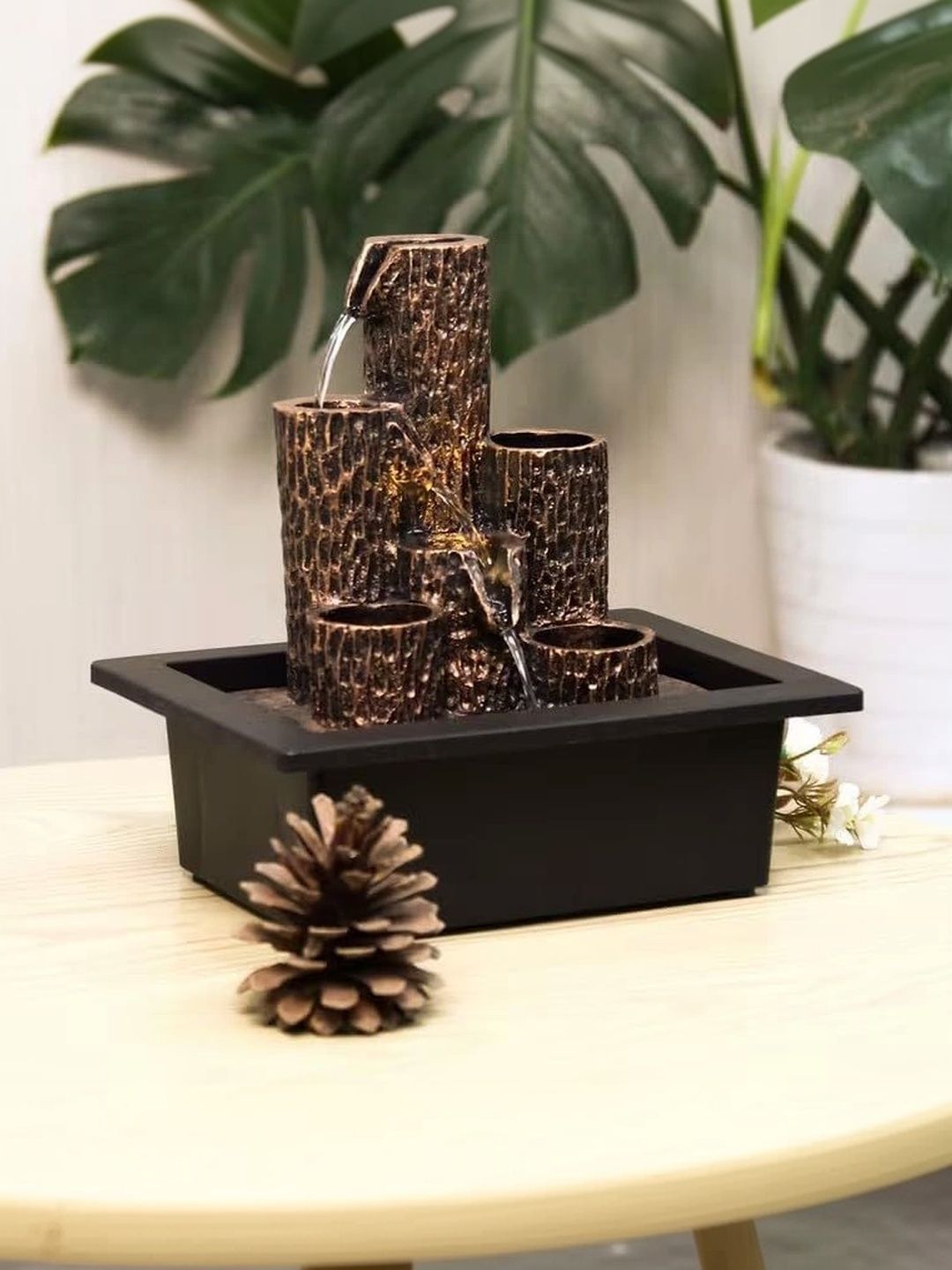 THE SACRED GIFTS Brown Natural Stone Indoor Medium Fountains-image-38