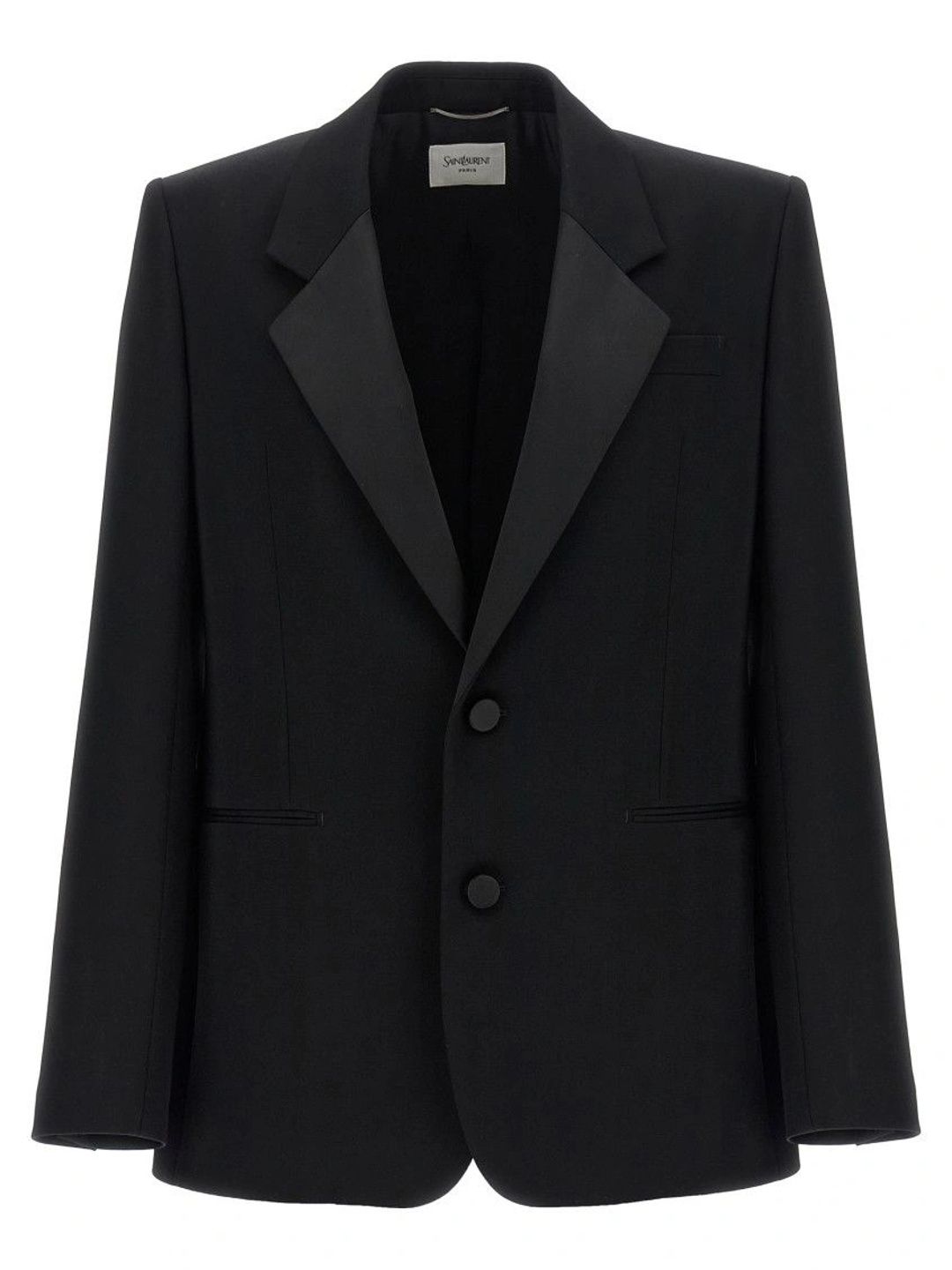 Saint Laurent Black Notched Lapel Blazer-picture-20