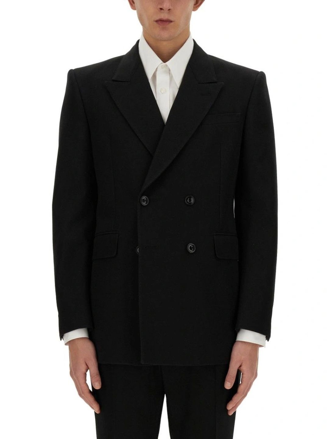 Alexander McQueen Navy Blue Solid Blazer-picture-32