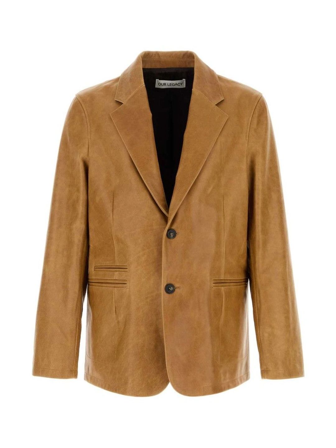 OUR LEGACY Brown Leather Opening Blazer-picture-12
