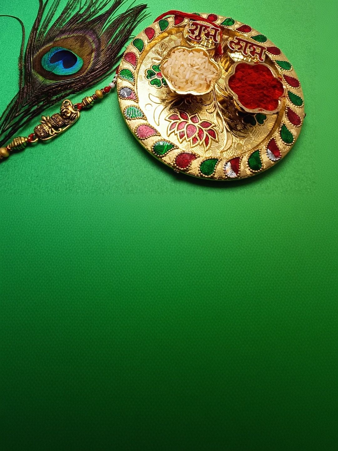 SPRHA Set Of 2 Thread Beaded Rakhi With Roli Chawal-picture-47