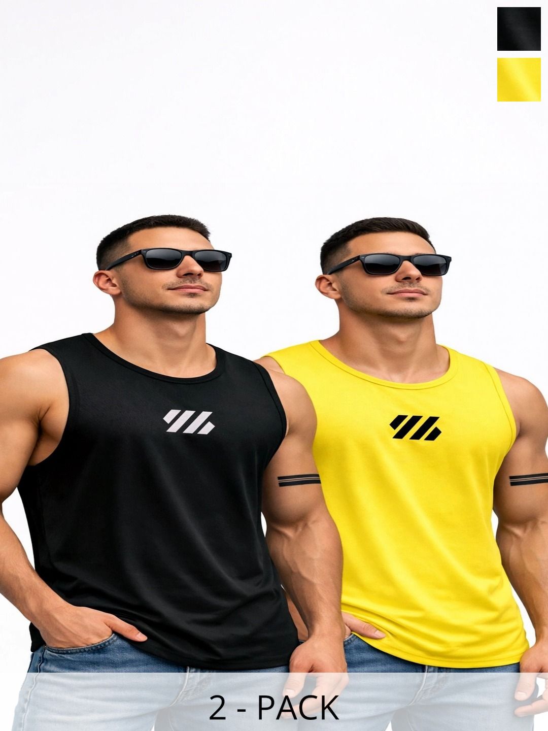 SSANWARIYA SETHJI Pack of 2 Printed Gym Vest-picture-54