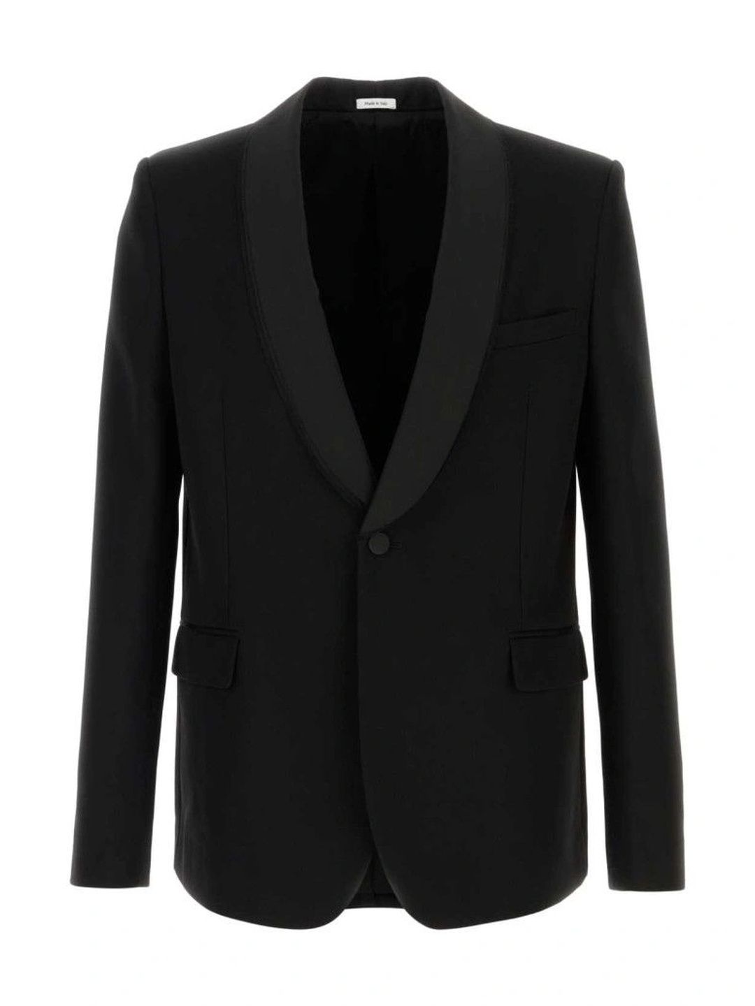 Alexander McQueen Black Shawl Lapel Wool Blazer-picture-55