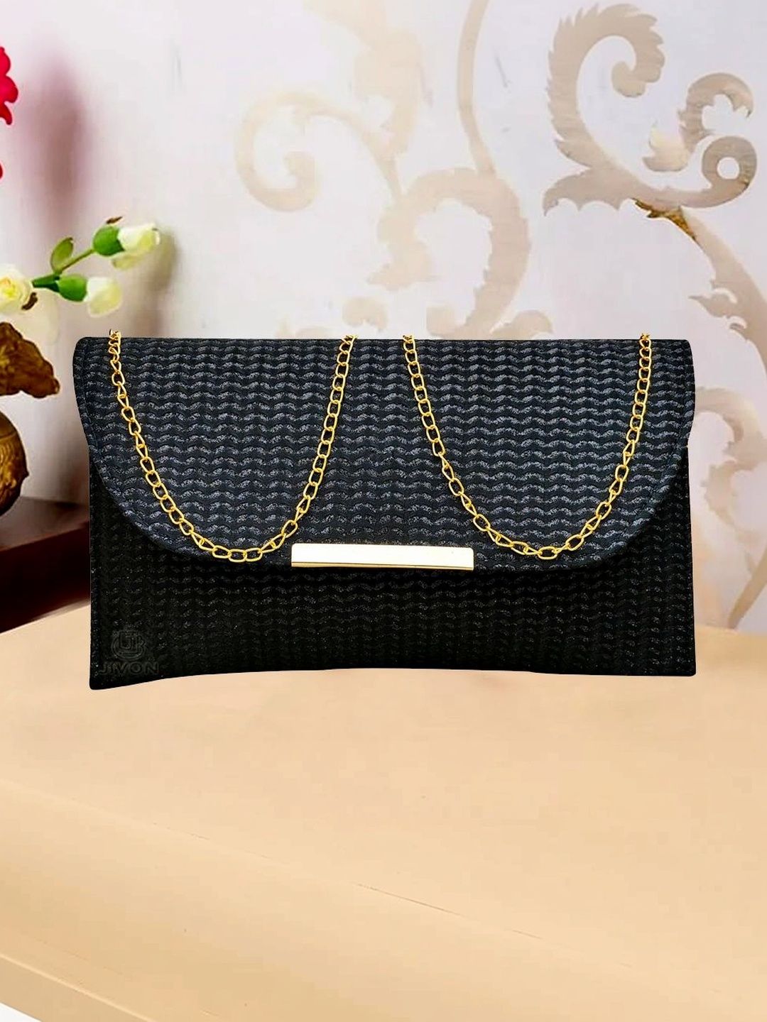 JIVON Textured Envelope Clutch-image-21