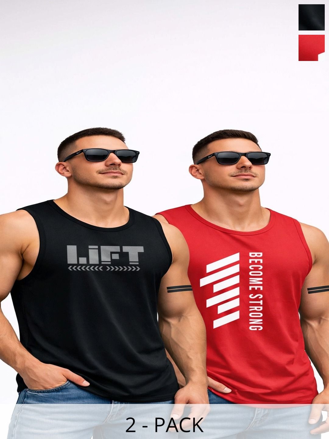 SSANWARIYA SETHJI Pack of 2 Printed Gym Vest-picture-47