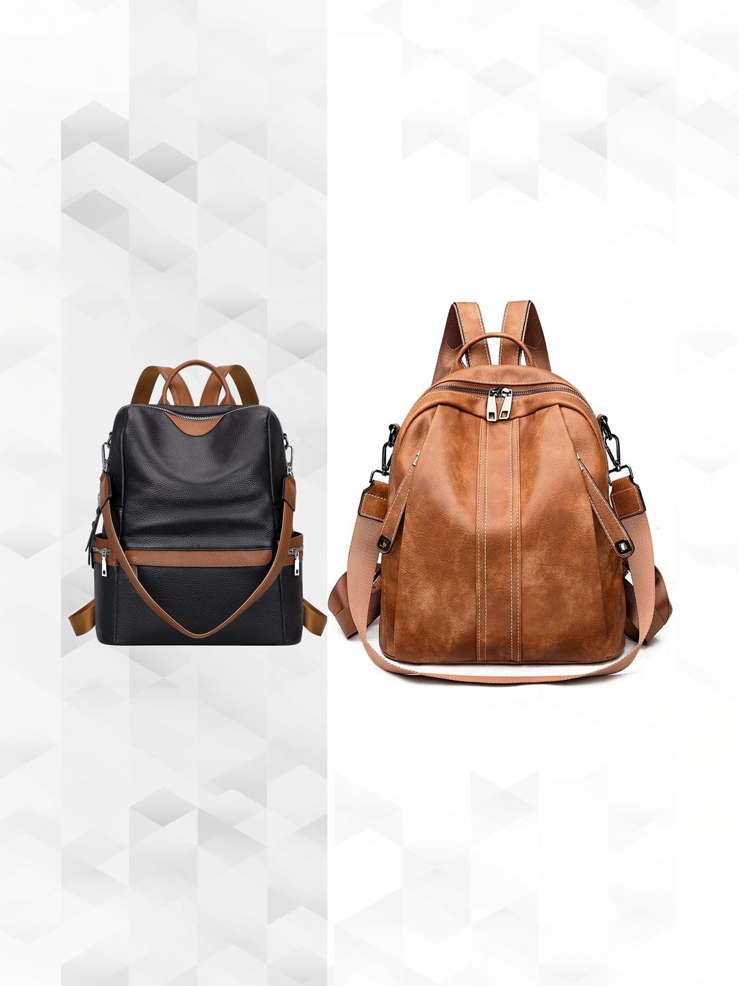MomsyStore Women Contrast Detail Backpack-picture-23