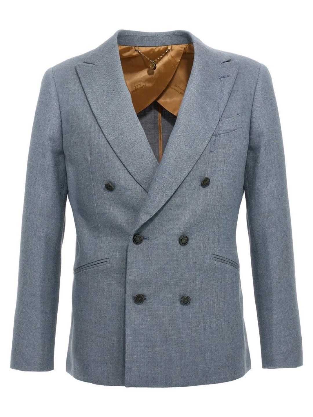 Maurizio Miri Light Blue Notched Lapel Blazer-picture-10
