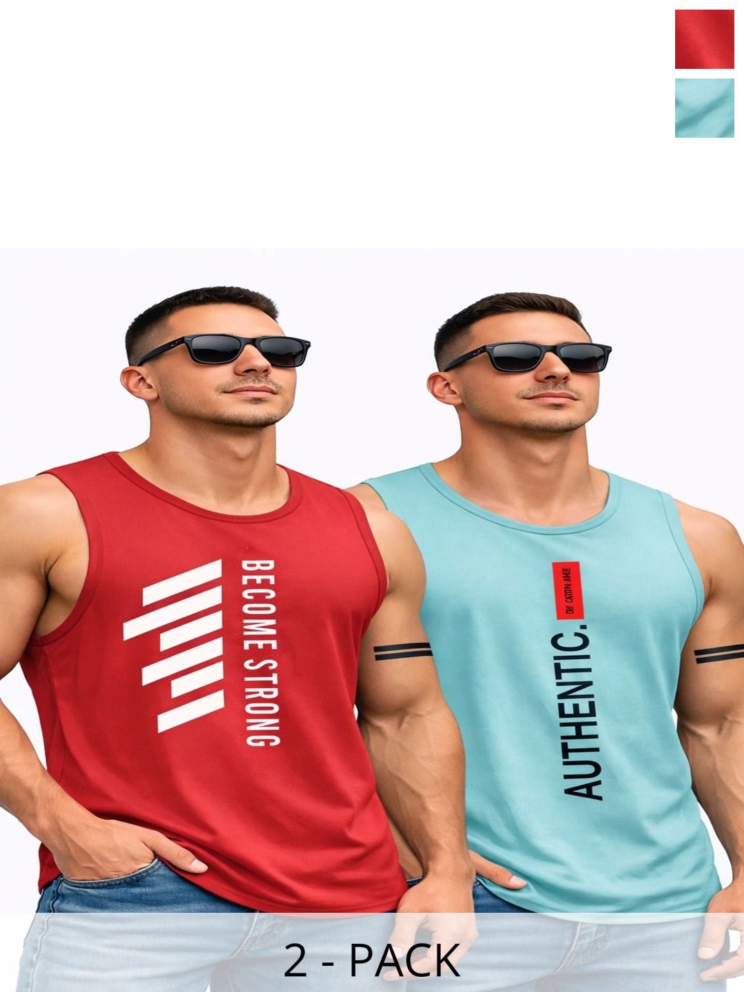 SSANWARIYA SETHJI Pack of 2 Printed Gym Vest-picture-30