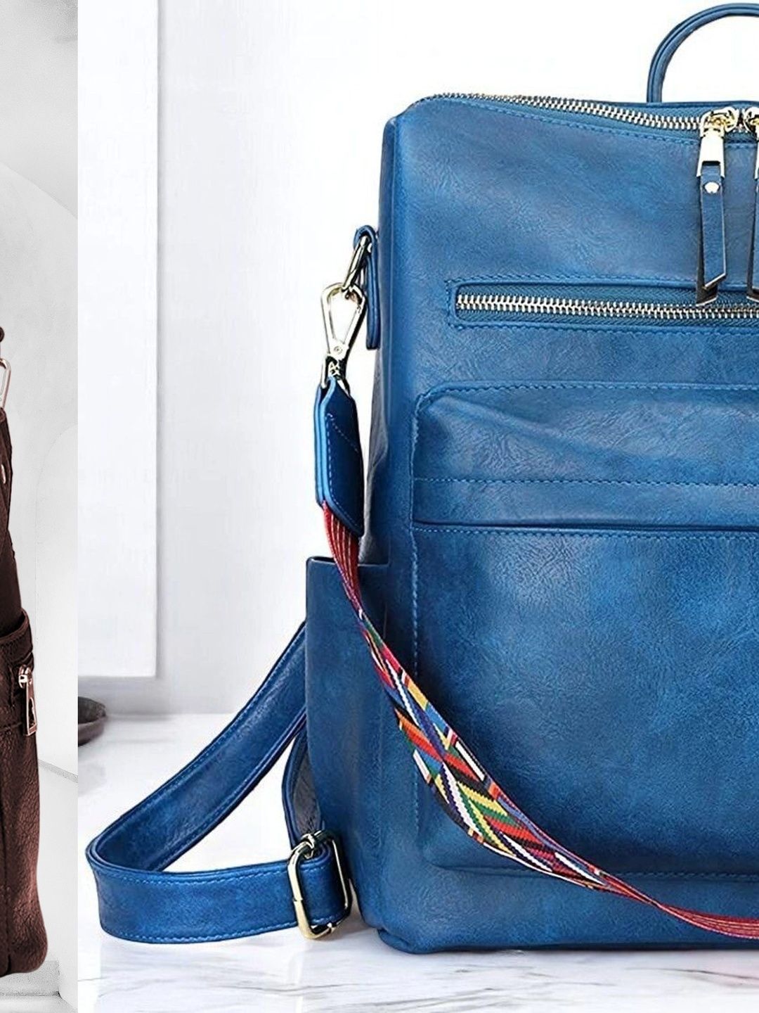 MomsyStore Women Contrast Detail Backpack-picture-12