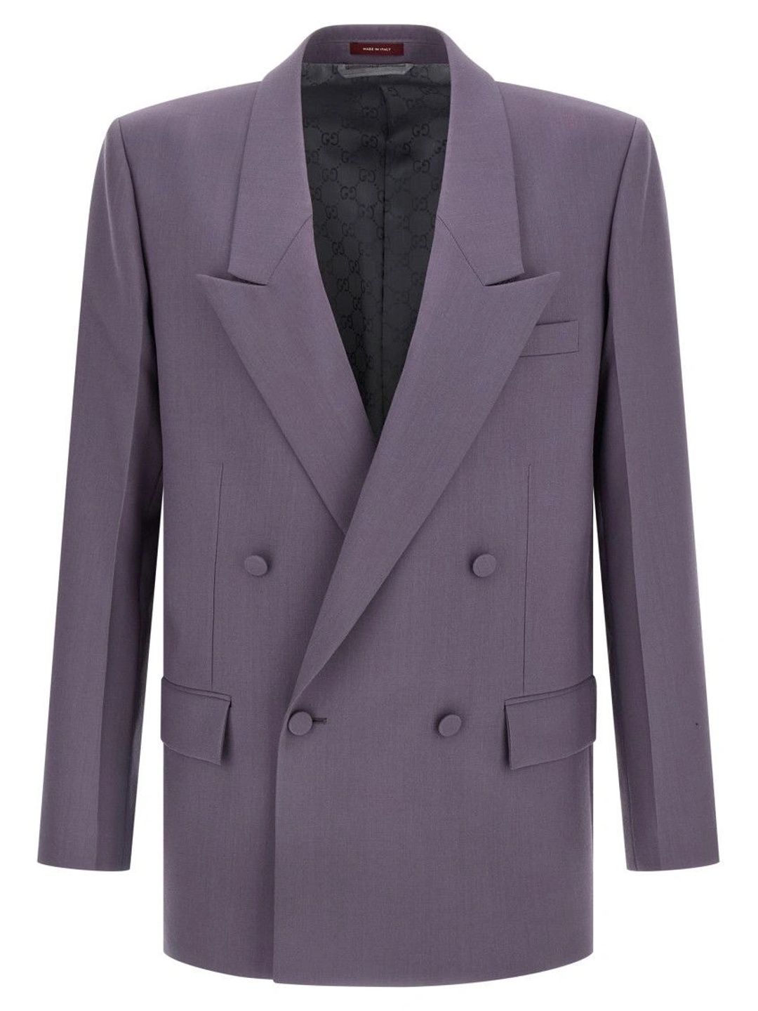 Gucci Purple Double-breasted wool blazer-picture-10