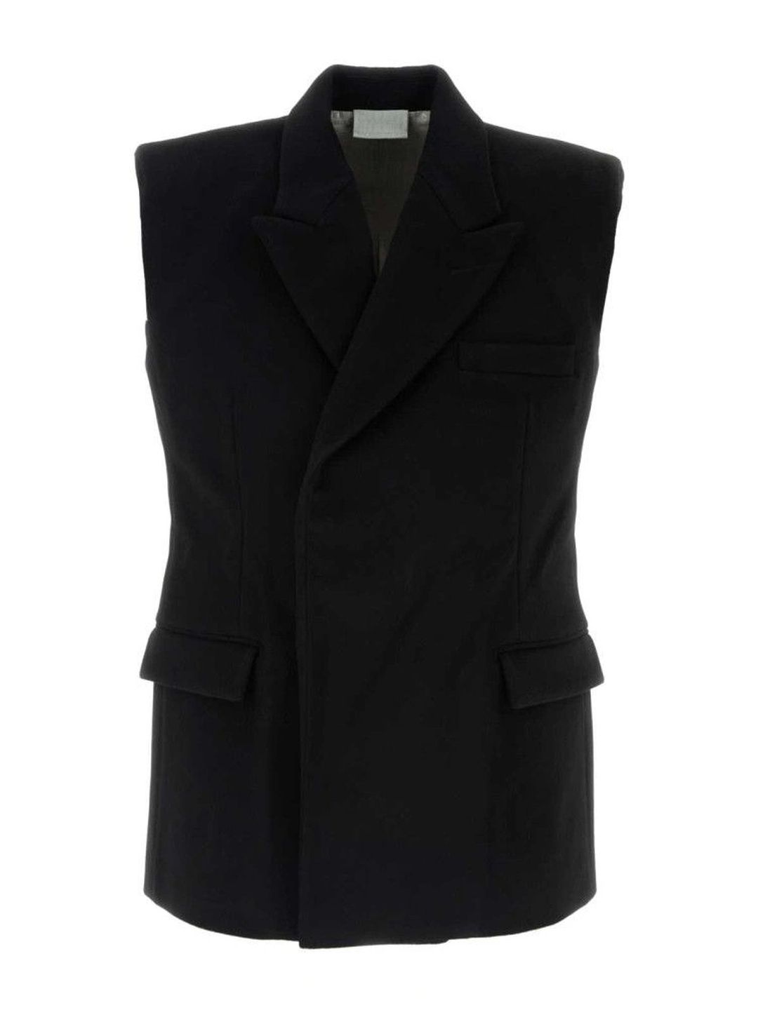 Vtmnts Black Sleeveless Blazer-picture-51