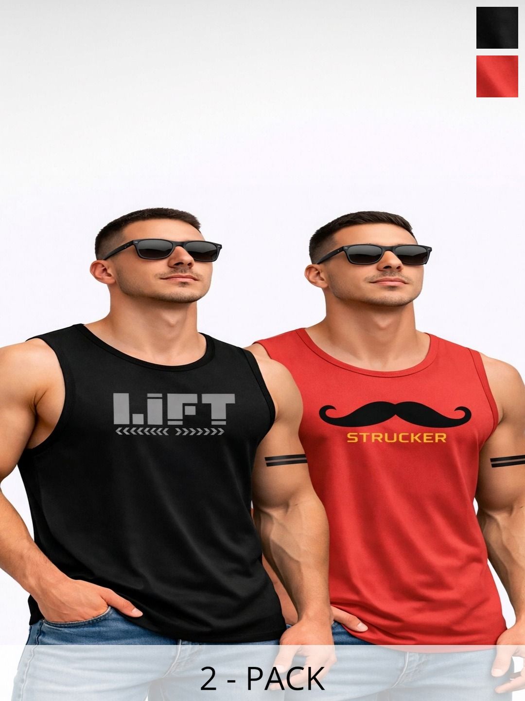 SSANWARIYA SETHJI Pack of 2 Printed Gym Vest-picture-10