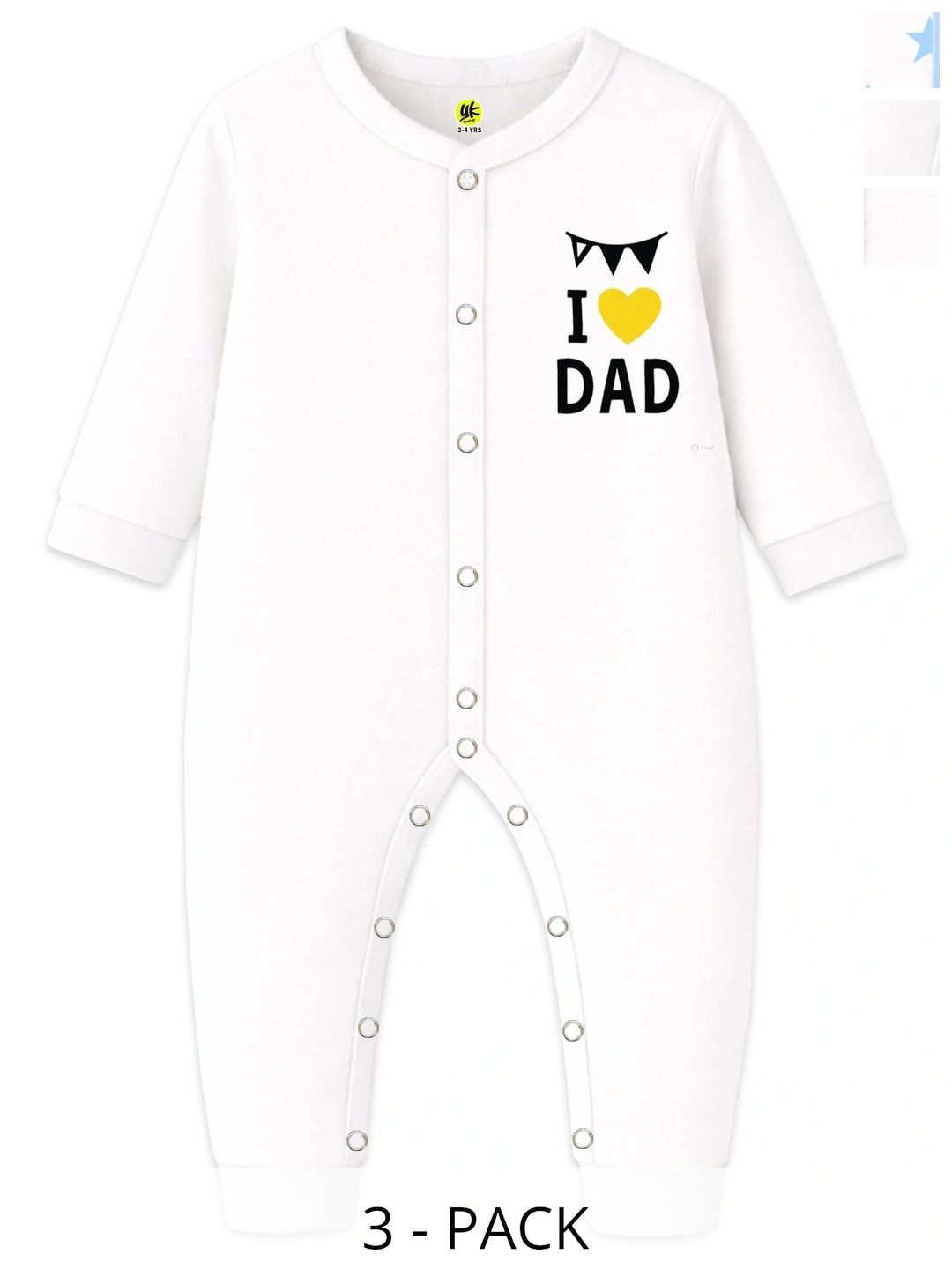 YK YK Infants Boys Pack of 3 Cotton Rompers-picture-33