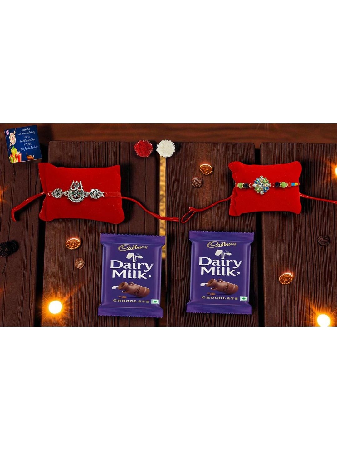 SPRHA Artificial Beaded Thread Rakhi With Chocolates-picture-15