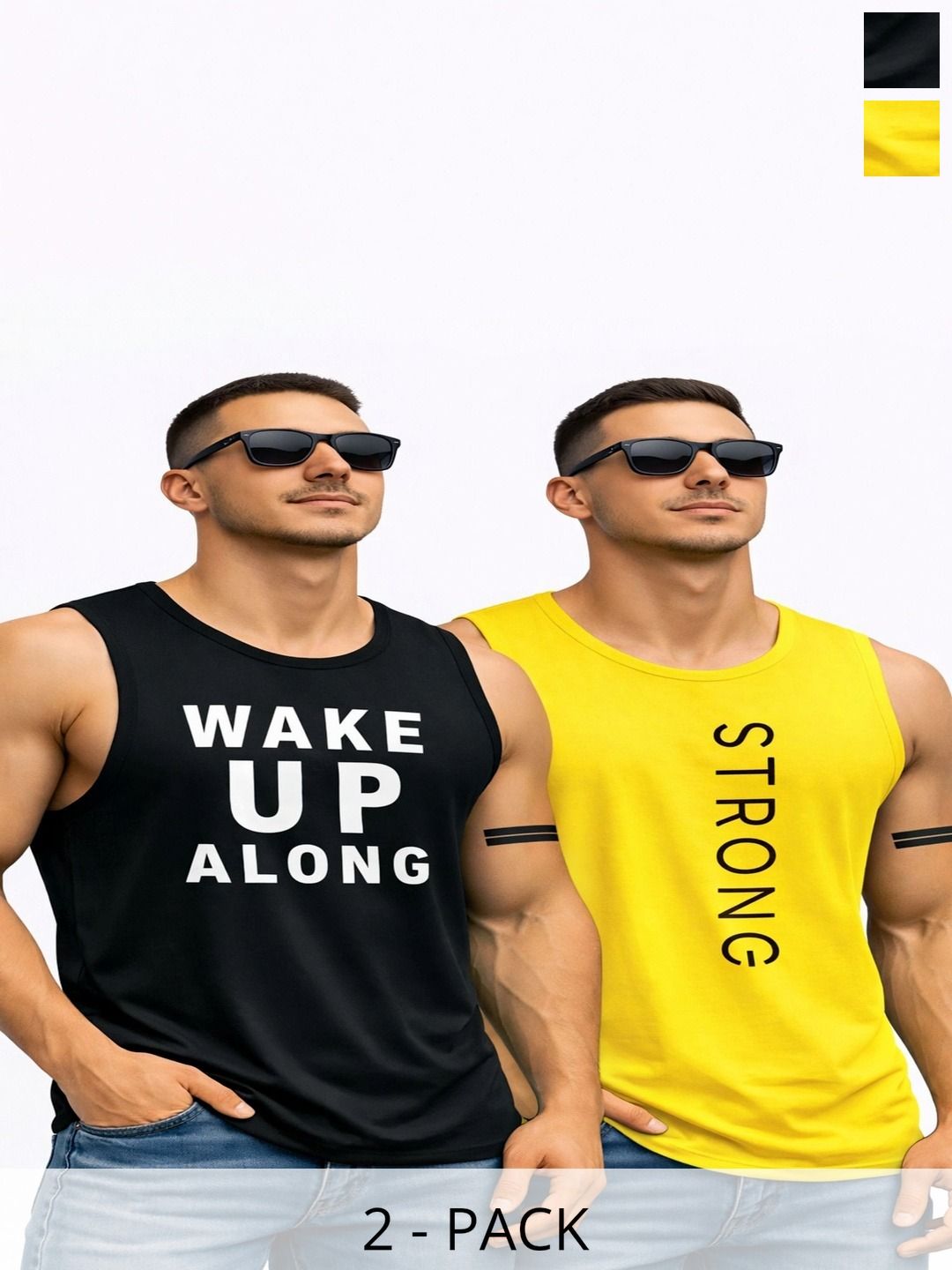SSANWARIYA SETHJI Pack of 2 Printed Gym Vest-picture-50