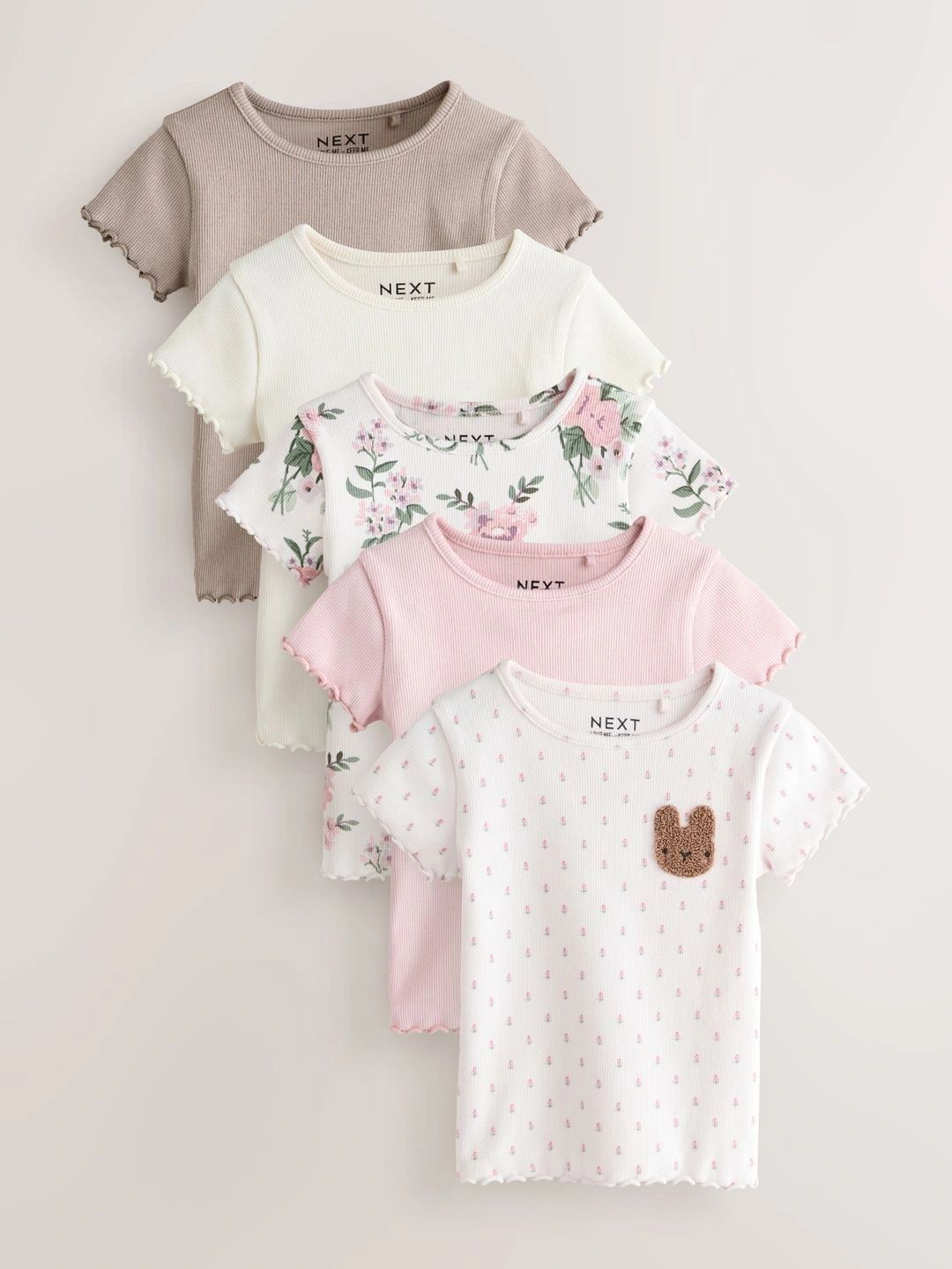 NEXT Girls Pack of 5 Printed T-shirt-picture-25
