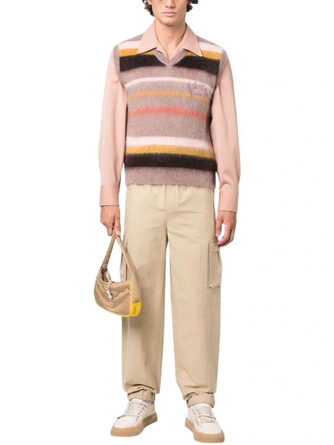 ETRO Men Striped Woollen Sweater Vest with Embroidered Detail-picture-40