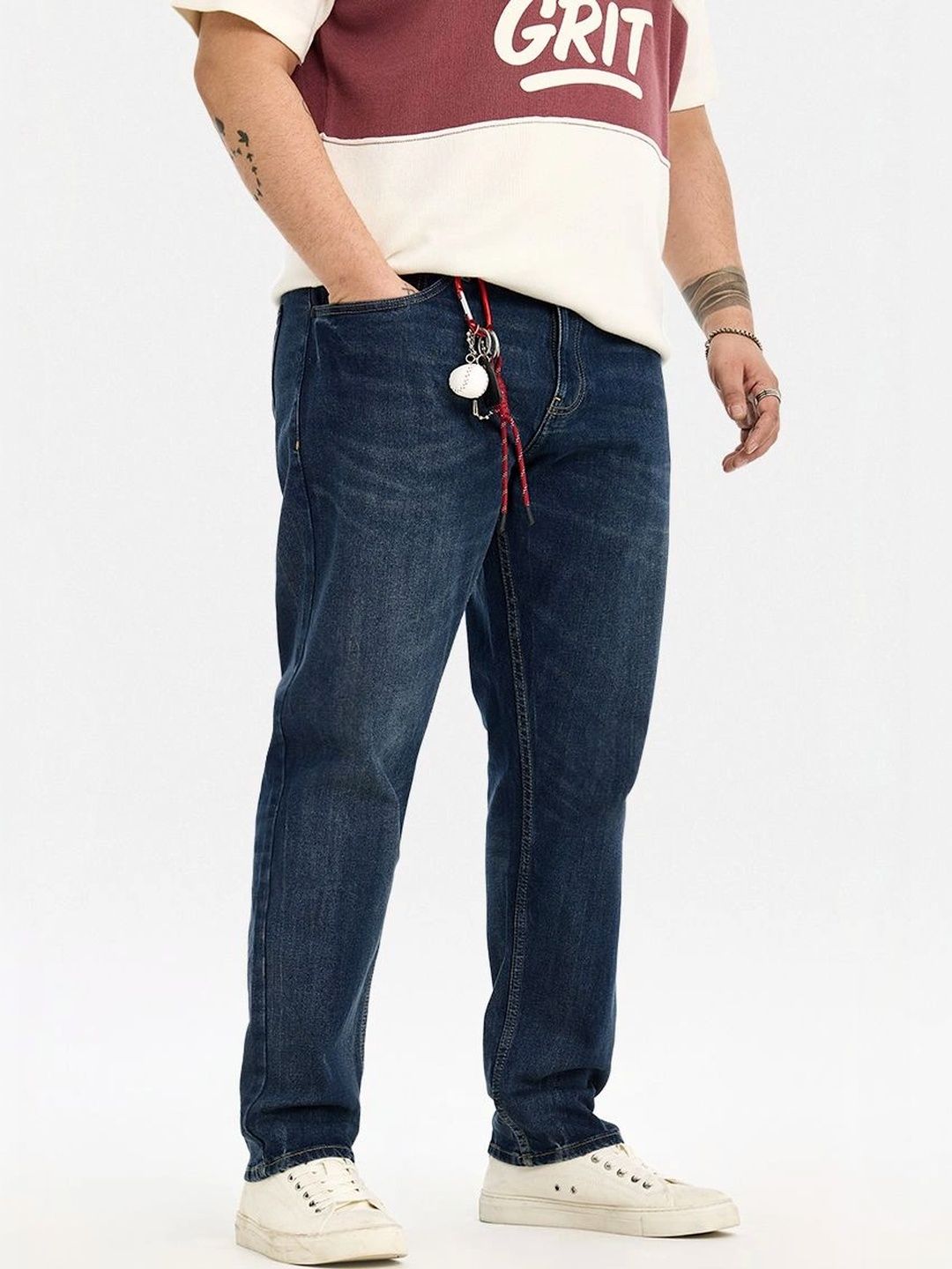 Snitch Men Slim Fit Mid-Rise Light Fade Stretchable Jeans-picture-10